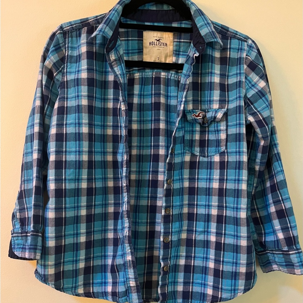Hollister button up 3/4 sleeve